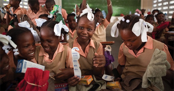 Children Receiving Personal Care Kits