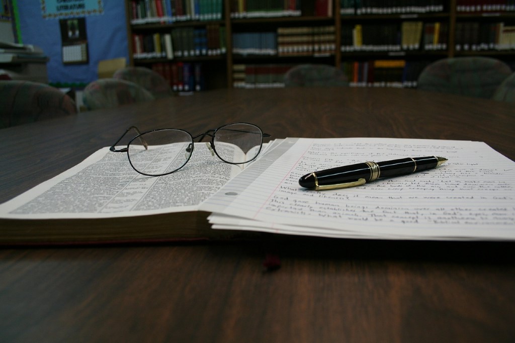 Bible, Glasses, Pen