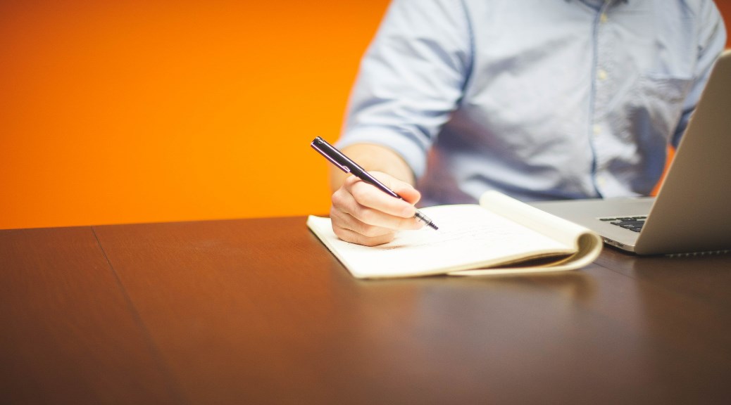 Writing, Laptop, Notepad